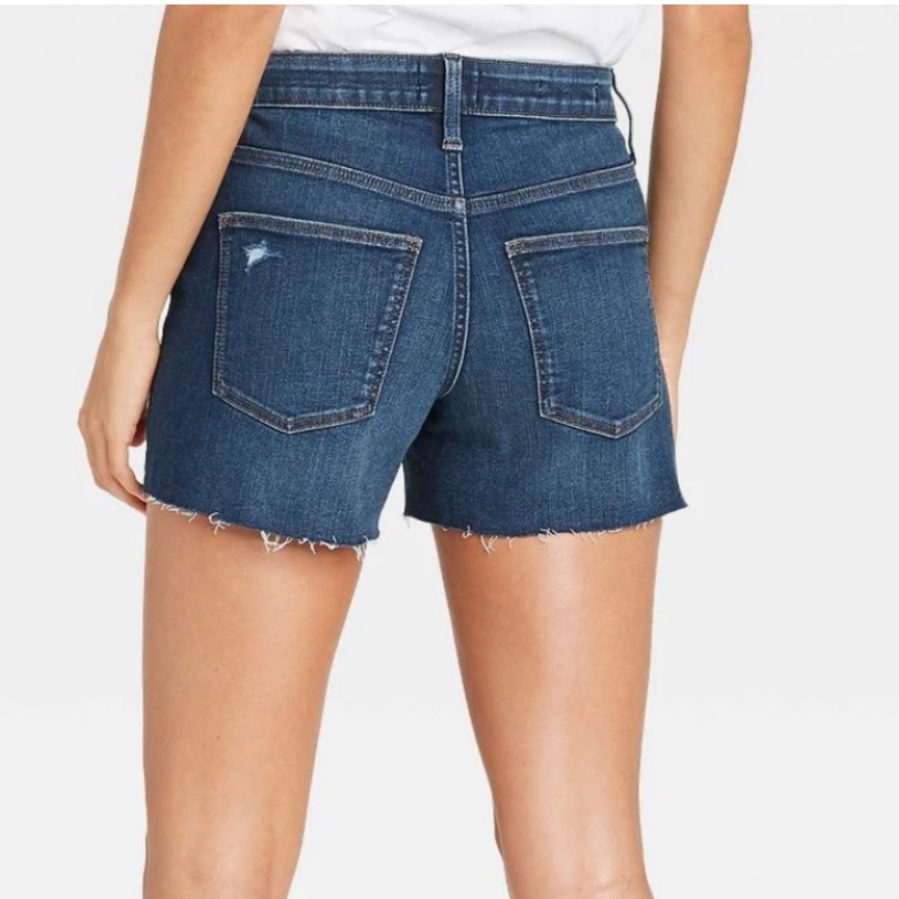 Women's Blue Denim Shorts - Picture 3 of 8
